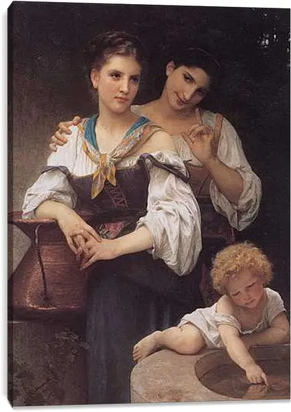 Постер на подрамнике - Le Secret. Секрет. Адольф Вильям Бугро