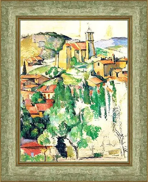 Картина в раме - Vue de Gardanne. Поль Сезанн