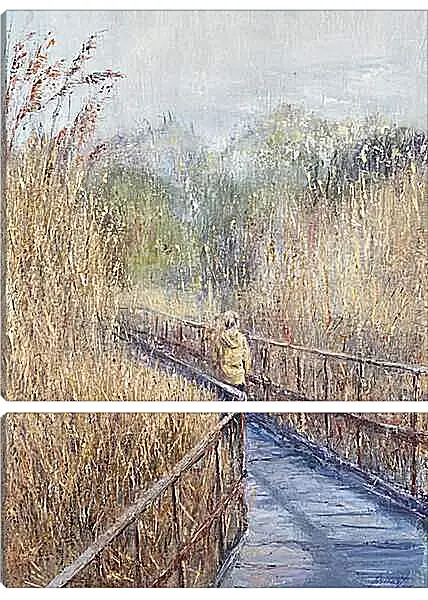 Модульная картина - Осенняя прогулка