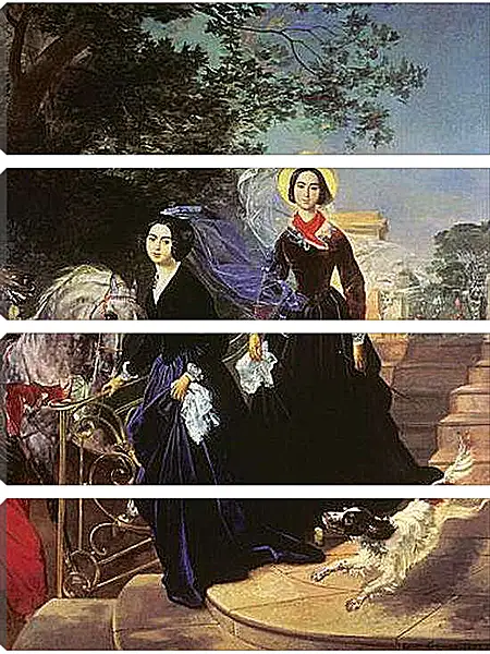 Модульная картина - Портрет сестёр Шишмарёвых. Брюллов Карл Павлович