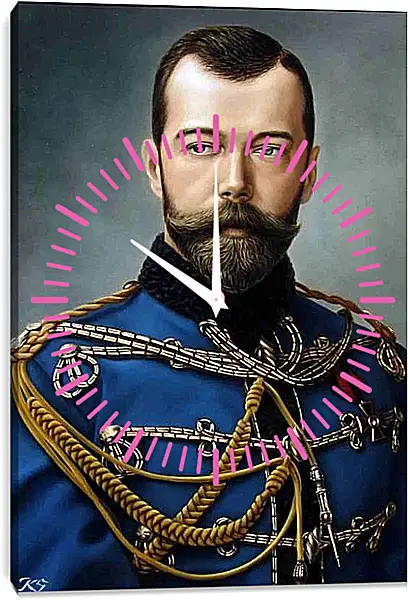 Часы картина - Николай II
