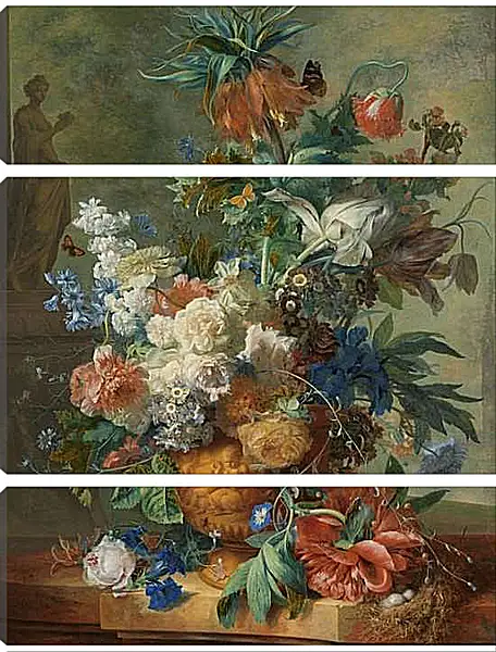 Модульная картина - Натюрморт с цветами. Ян ван Хёйсум