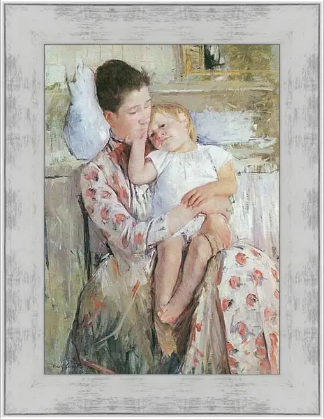 Картина в раме - Emmie and Her Child. Кэссетт (Кассатт) Мэри Стивенсон