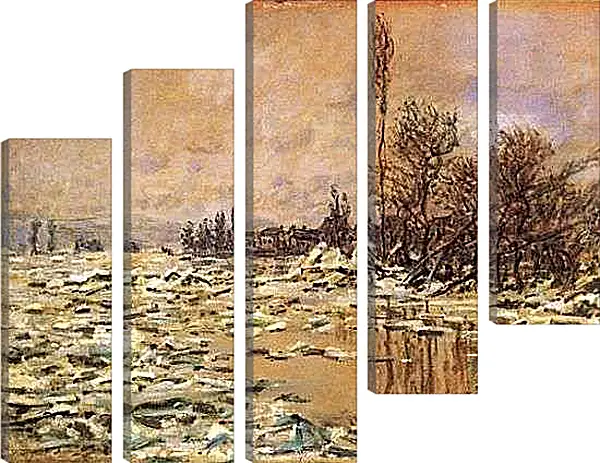 Модульная картина - The Ice Impact. Клод Моне