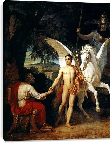 Постер на подрамнике - Беллерофонт отправляется в поход против Химеры. Иванов Александр