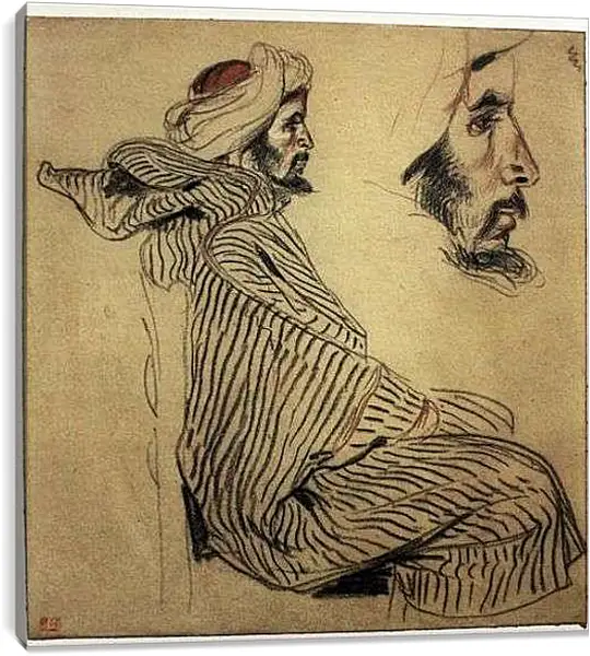 Постер на подрамнике - Sketchbook. Эжен Делакруа