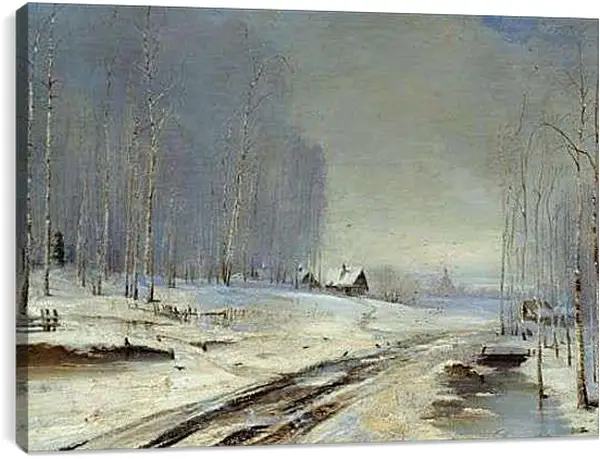 Постер на подрамнике - Распутица. Саврасов Алексей