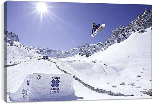 Постер на подрамнике - Прыжок с трамплина