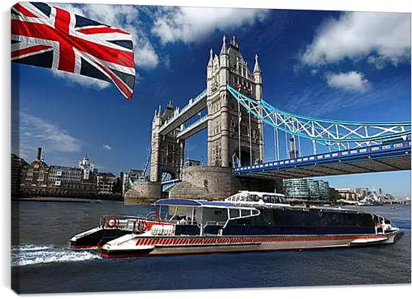 Постер на подрамнике - Лондон. Флаг Британии.