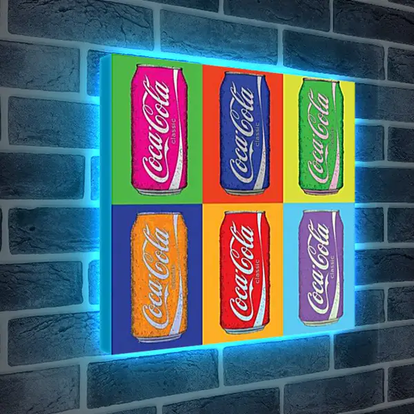 Лайтбокс световая панель - Coca-Cola. Поп-арт