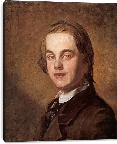 Постер на подрамнике - Автопортрет в 18 лет. Уильям Холман Хант