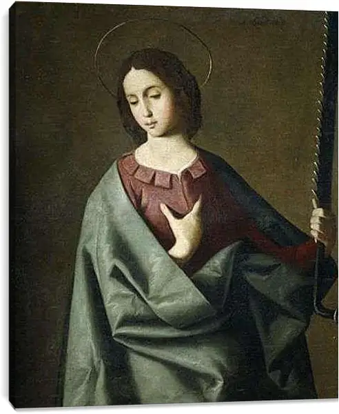 Постер на подрамнике - Saint Eufemia. Святая Евфимия. Франсиско де Сурбаран