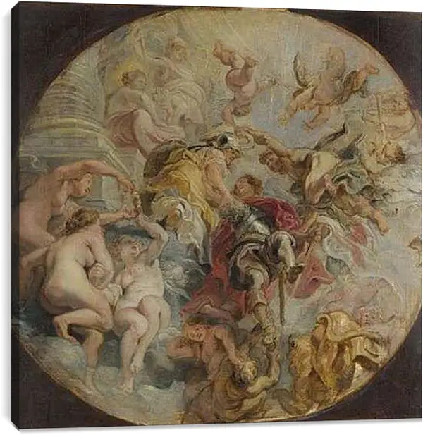 Постер на подрамнике - The Apotheosis of the Duke of Buckingham. Питер Пауль Рубенс