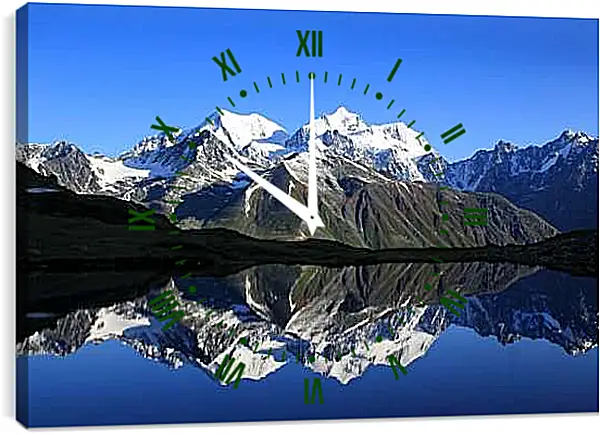 Часы картина - Гора Белуха 3. Республика Алтай