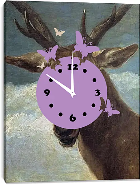 Часы картина - Head of a Buck. Диего Веласкес