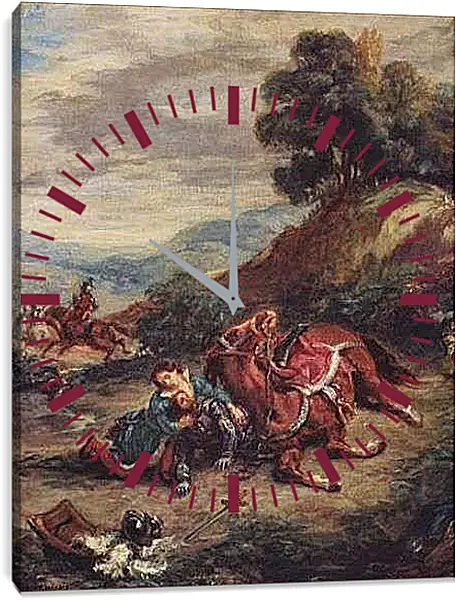 Часы картина - Der Tod Laras. Эжен Делакруа