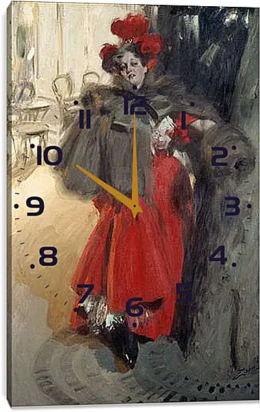 Часы картина - Night Effect Goteborg. Ночной эффект. Андерс Цорн