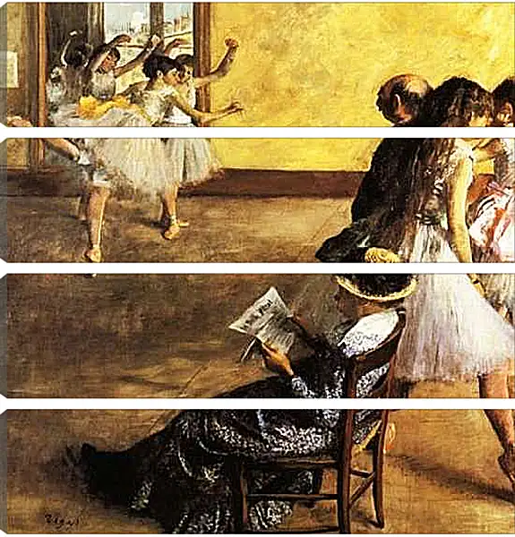 Модульная картина - Classe de Ballet, salle de danse. Эдгар Дега