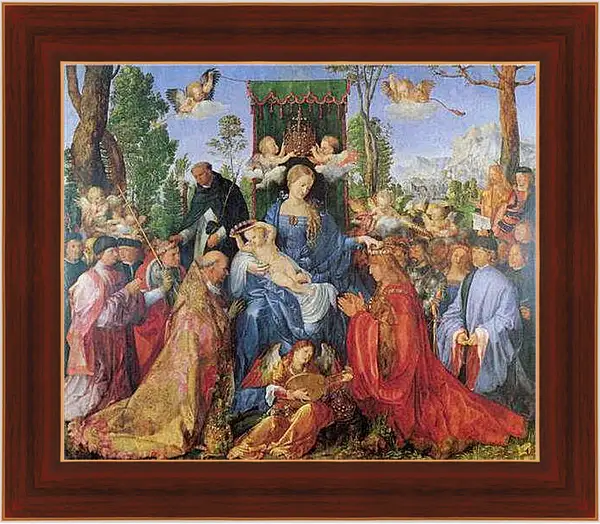 Картина в раме - Rosenkranzaltar. Праздник терновых венцов. Альбрехт Дюрер