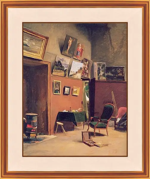 Картина в раме - Studio in the rue de Furstenberg. Жан Фредерик Базиль