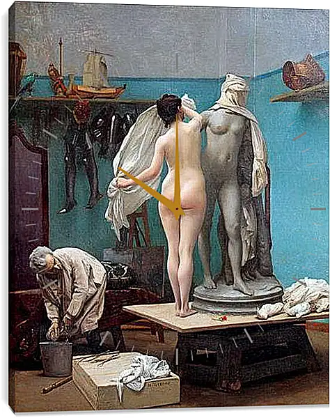 Часы картина - Завершение сеанса. Жан-Леон Жером