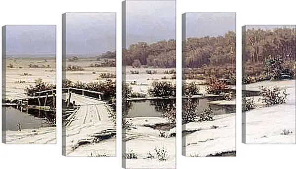 Модульная картина - Первый снег. Ефим Волков