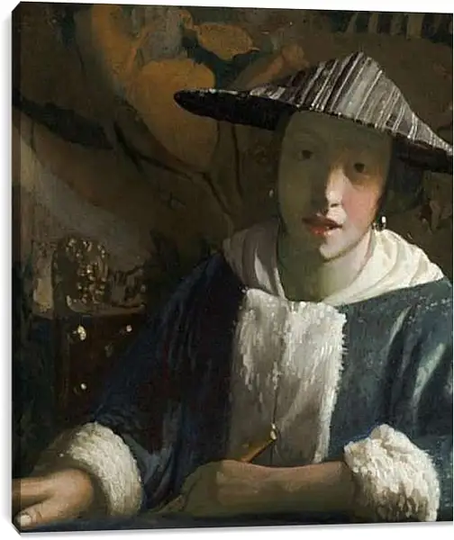 Постер на подрамнике - Молодая японка. Ян (Йоханнес) Вермеер