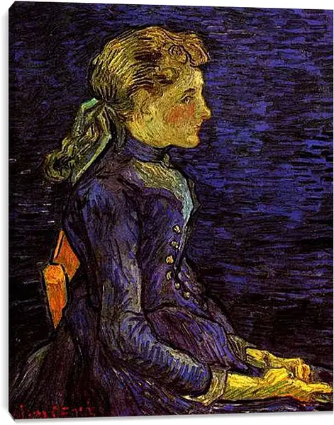 Постер на подрамнике - Portrait of Adeline Ravoux 2. Винсент Ван Гог
