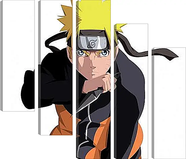 Модульная картина - Наруто с кунаем