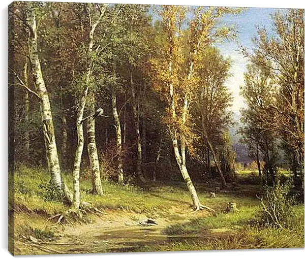 Постер на подрамнике - Лес перед грозой. Иван Шишкин
