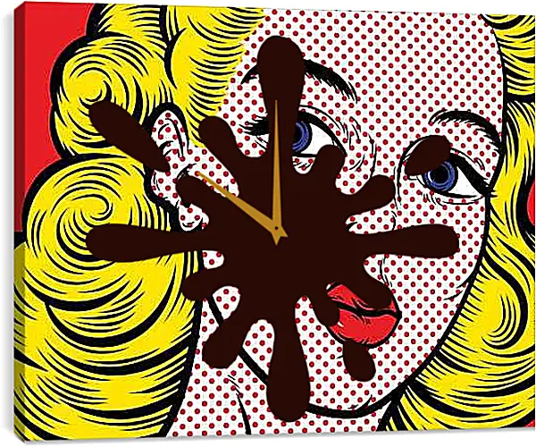 Часы картина - Блондинка