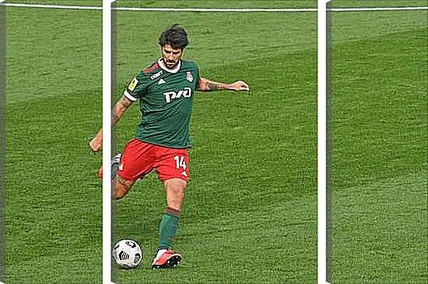 Модульная картина - Ведран Чорлука. ФК Локомотив Москва. FC Lokomotiv Moscow