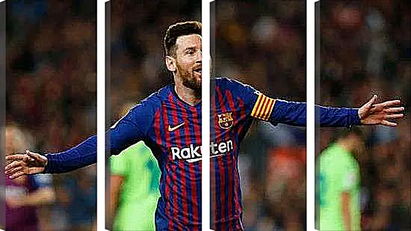 Модульная картина - Лионель Месси. Барселона