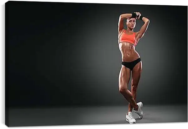 Постер на подрамнике - Разминка девушки