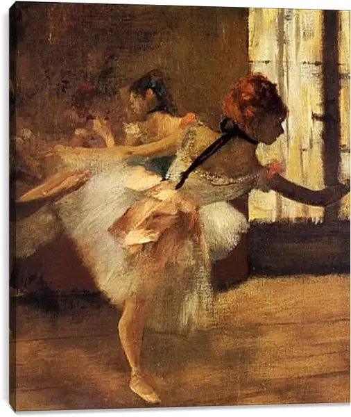Постер на подрамнике - La Repetition de Danse, detail. Эдгар Дега