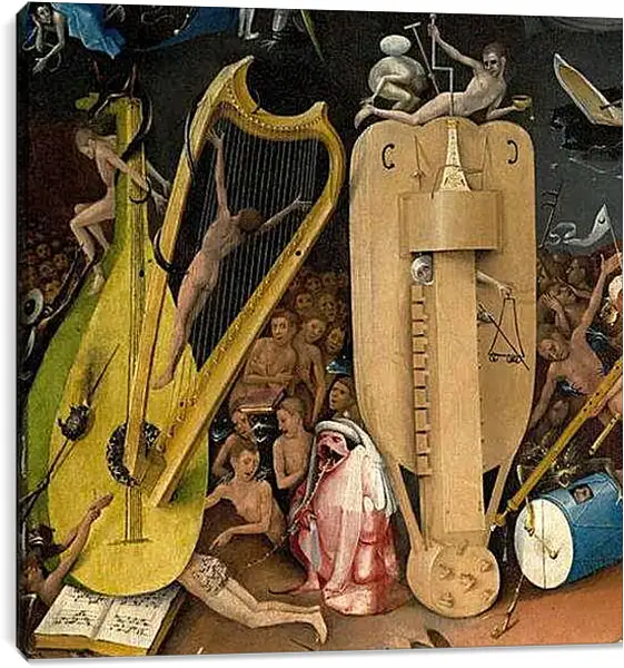 Постер на подрамнике - Musical instruments. Иероним Босх