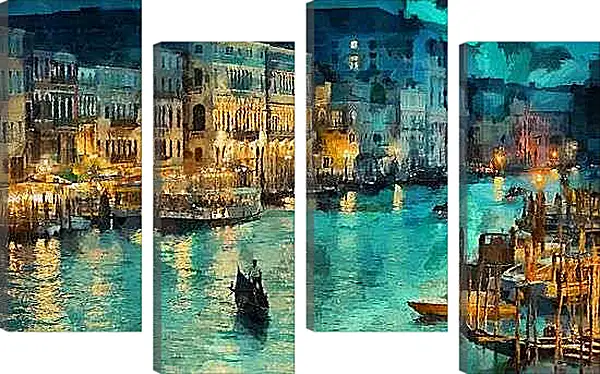 Модульная картина - Вечер, Венеция