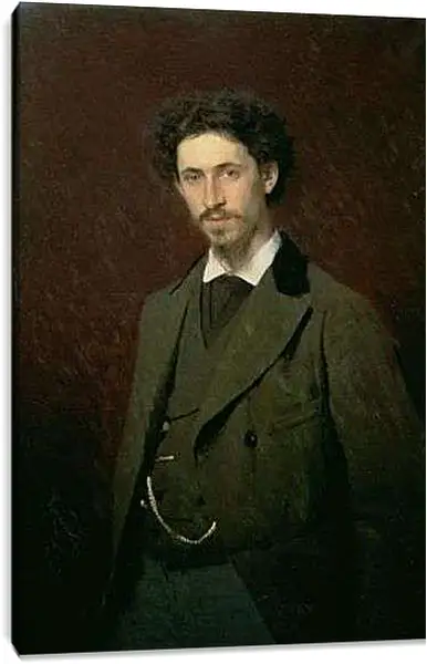 Постер на подрамнике - Илья Ефимович Репин. Иван Николаевич Крамской