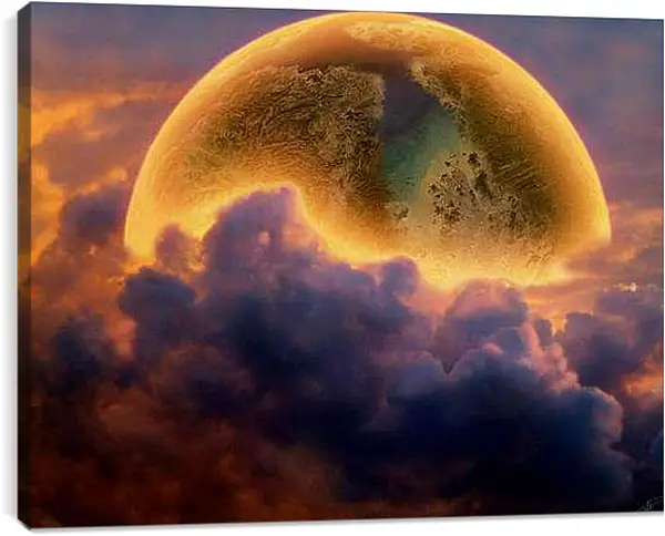 Постер на подрамнике - Планета за облаками