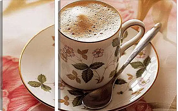 Модульная картина - Чашечка кофе. Утренний кофе.