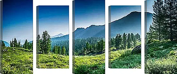 Модульная картина - Горы и лес