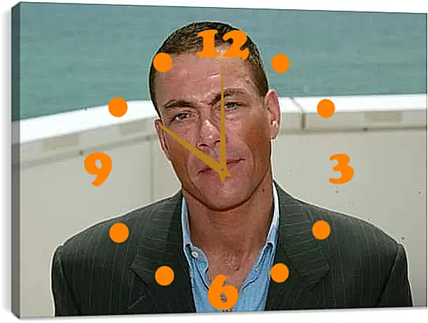 Часы картина - Жан-Клод Ван Дамм. Jean-Claude Van Damme