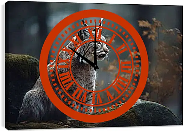Часы картина - Рысь