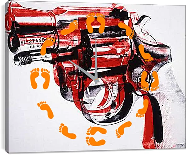 Часы картина - Револьвер