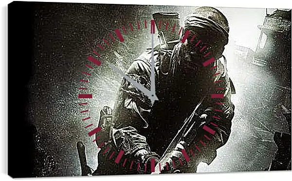 Часы картина - call of duty, soldier, gun