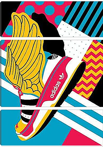 Модульная картина - Крылатые сандалии Адидас