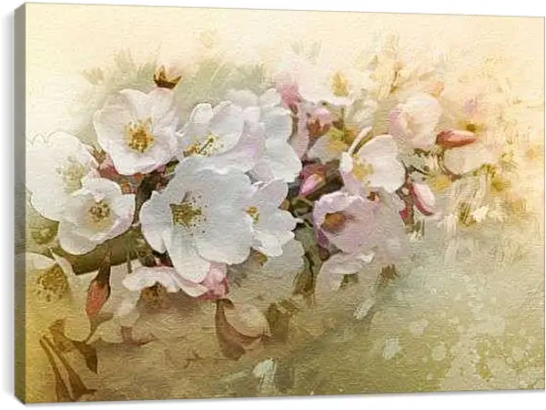 Постер на подрамнике - Вишня в цвету