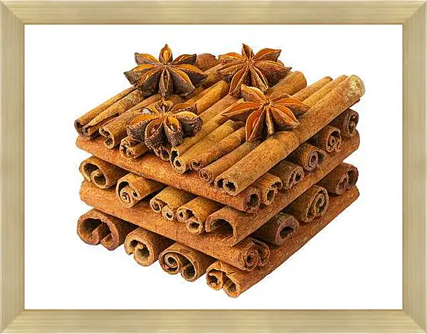 Картина в раме - Корица и анис. Аромат Пряностей.