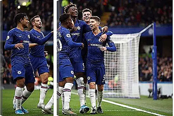 Модульная картина - Празднование гола. ФК Челси. FC Chelsea