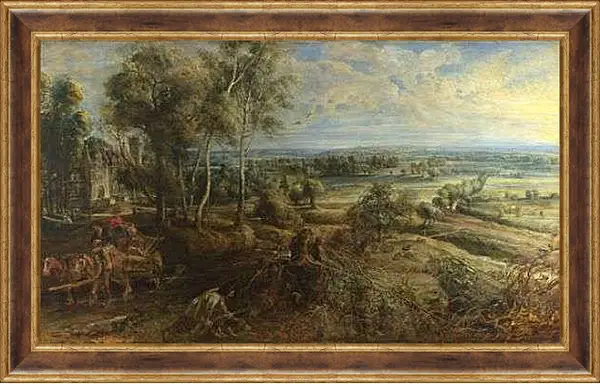 Картина в раме - A View of Het Steen in the Early Morning. Питер Пауль Рубенс